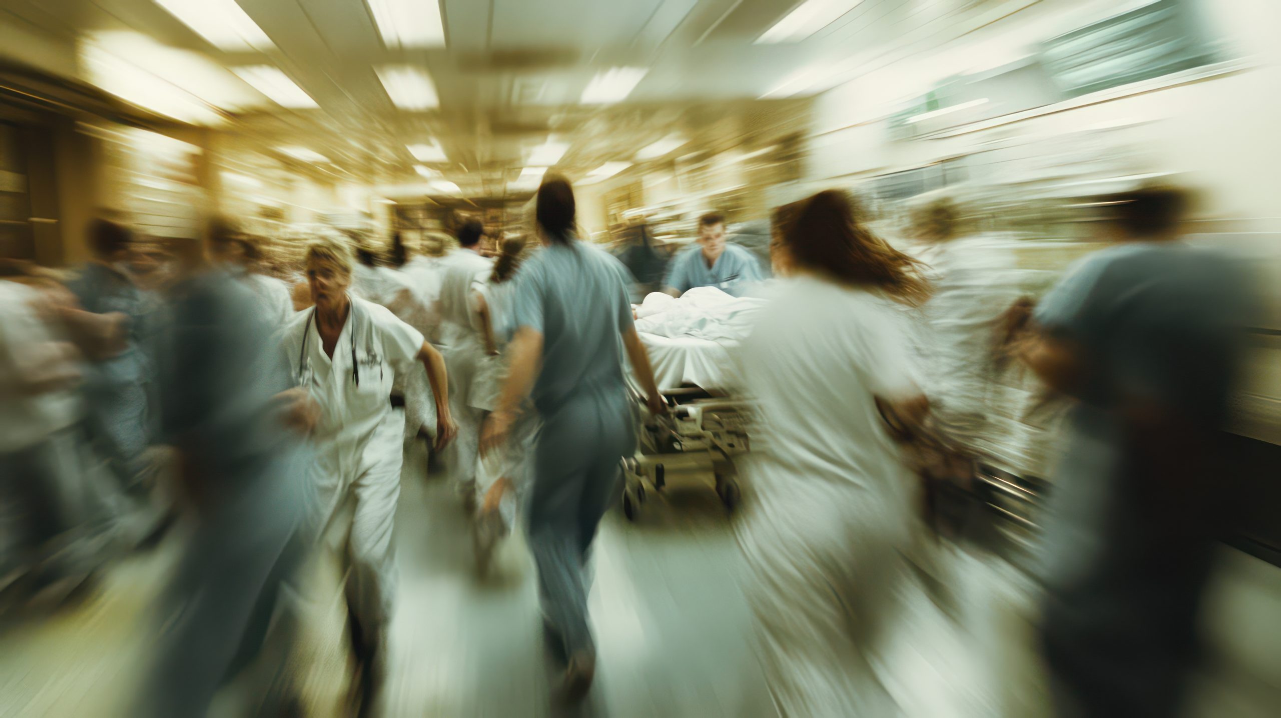 Emergency Room Chaos: Doctors and Nurses Rush to Save a Patient